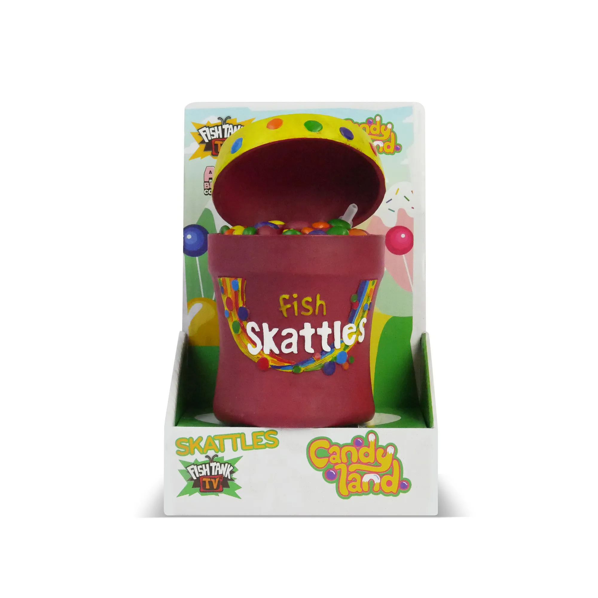 Fish Tank TV Candy Land Skattles Aquarium Ornament