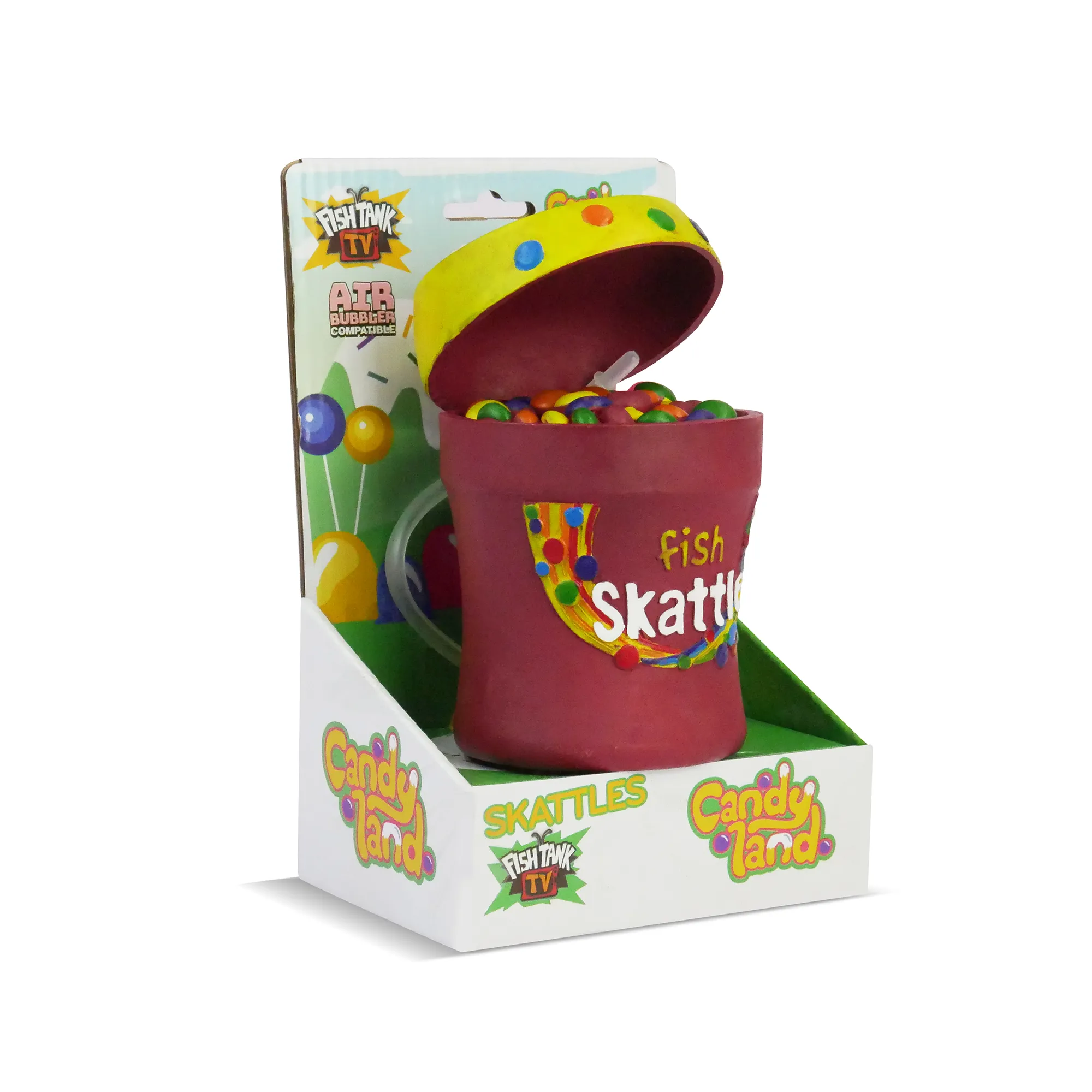 Fish Tank TV Candy Land Skattles Aquarium Ornament