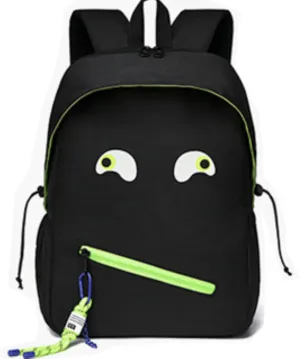 Girls Boys Backpack 16Inch 3D Eyes Funny Emoticon Comic Cartoon Backpack Students Daypack Large for Kids and Youth (C)