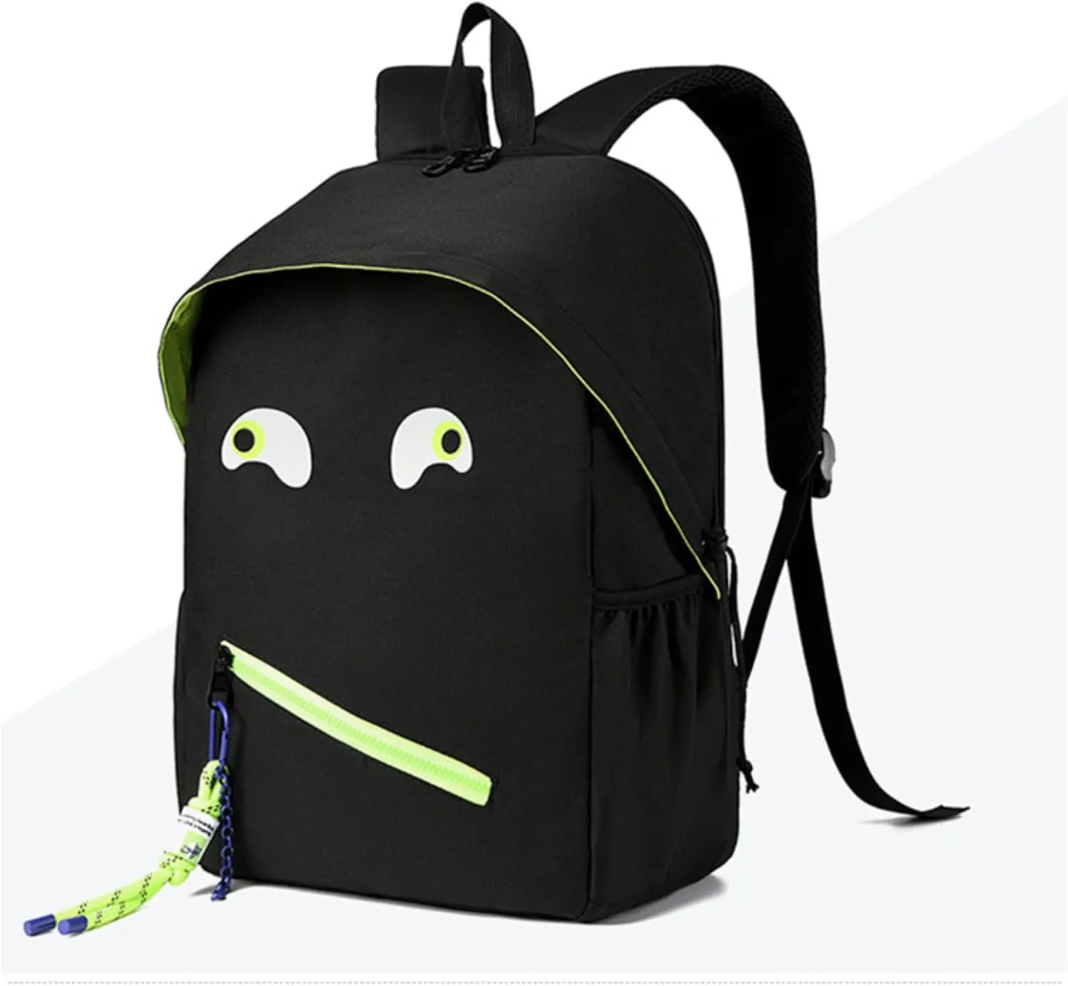 Girls Boys Backpack 16Inch 3D Eyes Funny Emoticon Comic Cartoon Backpack Students Daypack Large for Kids and Youth (C)