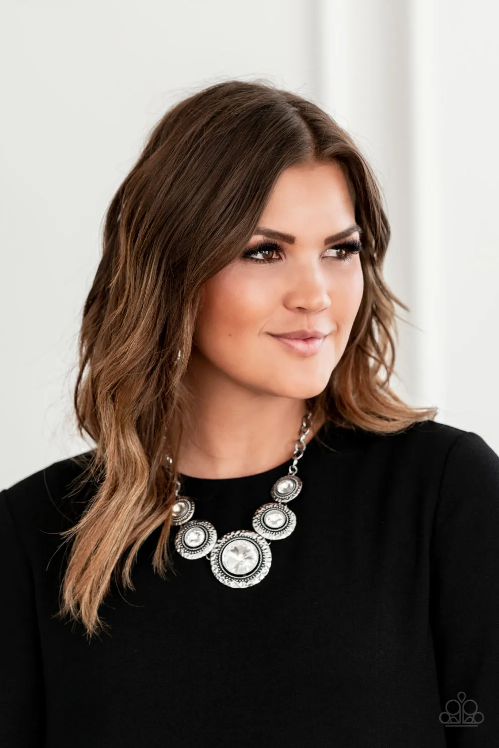 Global Glamour - White Paparazzi Necklace Blockbuster