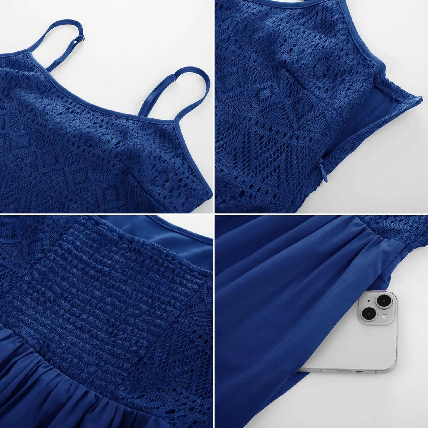 GRACE KARIN 2025 Eyelet Summer Casual Dresses for Women Spaghetti Strap Beach Sun Dress A Line Midi Dresses
