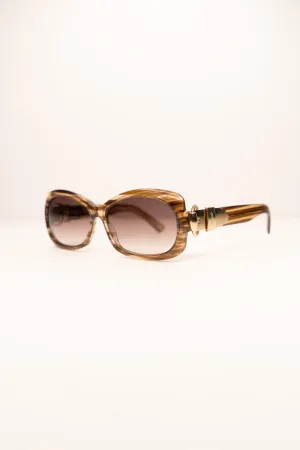 Gucci Brown Gold Sunglasses