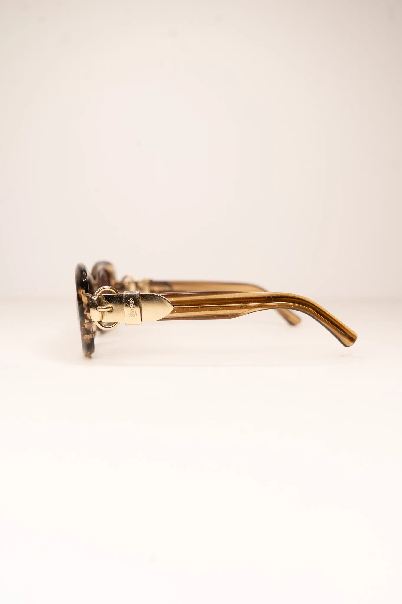 Gucci Brown Gold Sunglasses