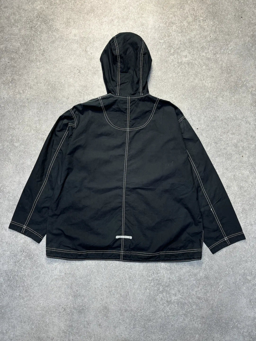 Hai Sporting Gear Black White Stitch Hooded Windbreaker