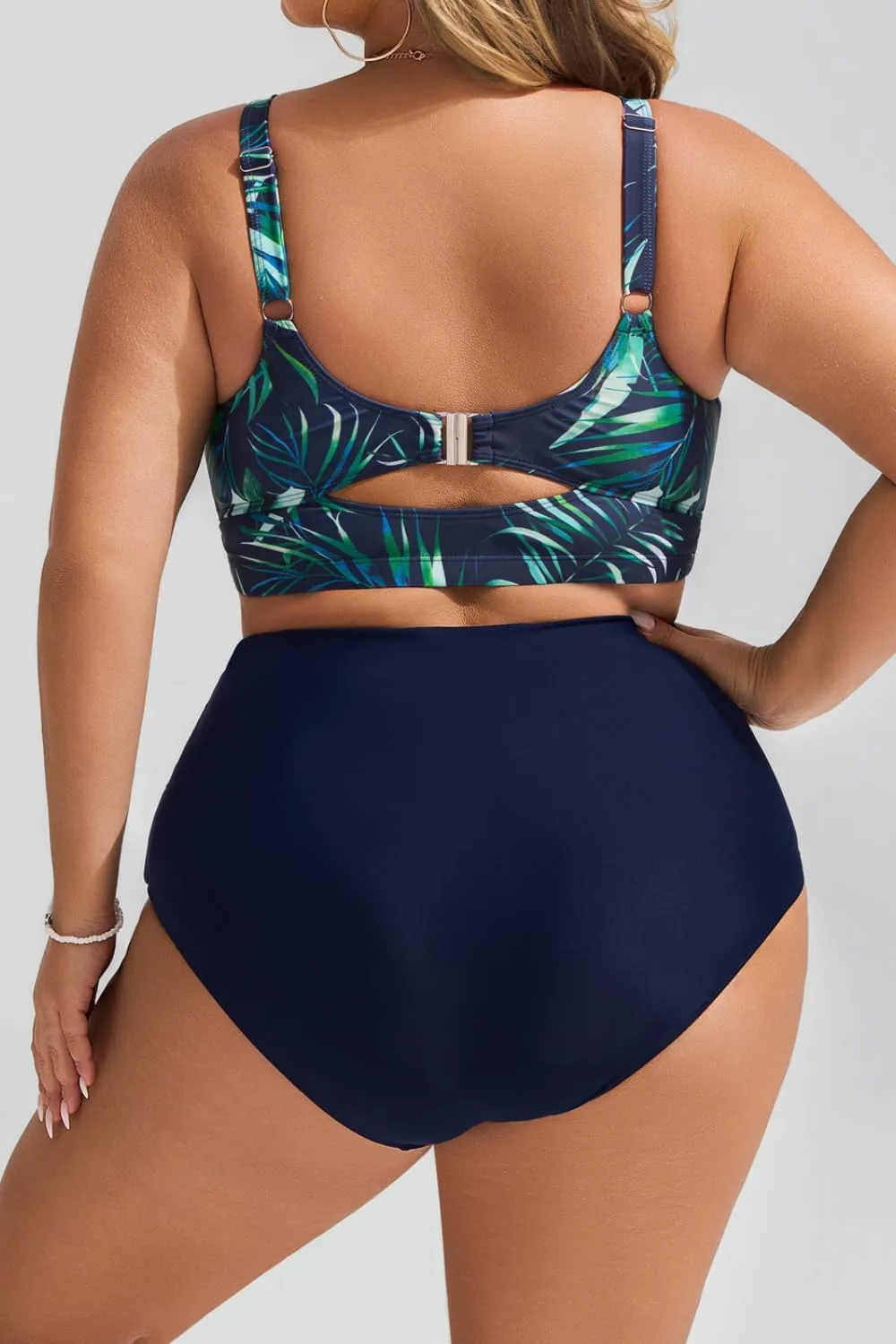 Hanna Nikole Women's Bikini Bottom Tummy Control Ruched Bathing Suit High Waisted Swim Bottom