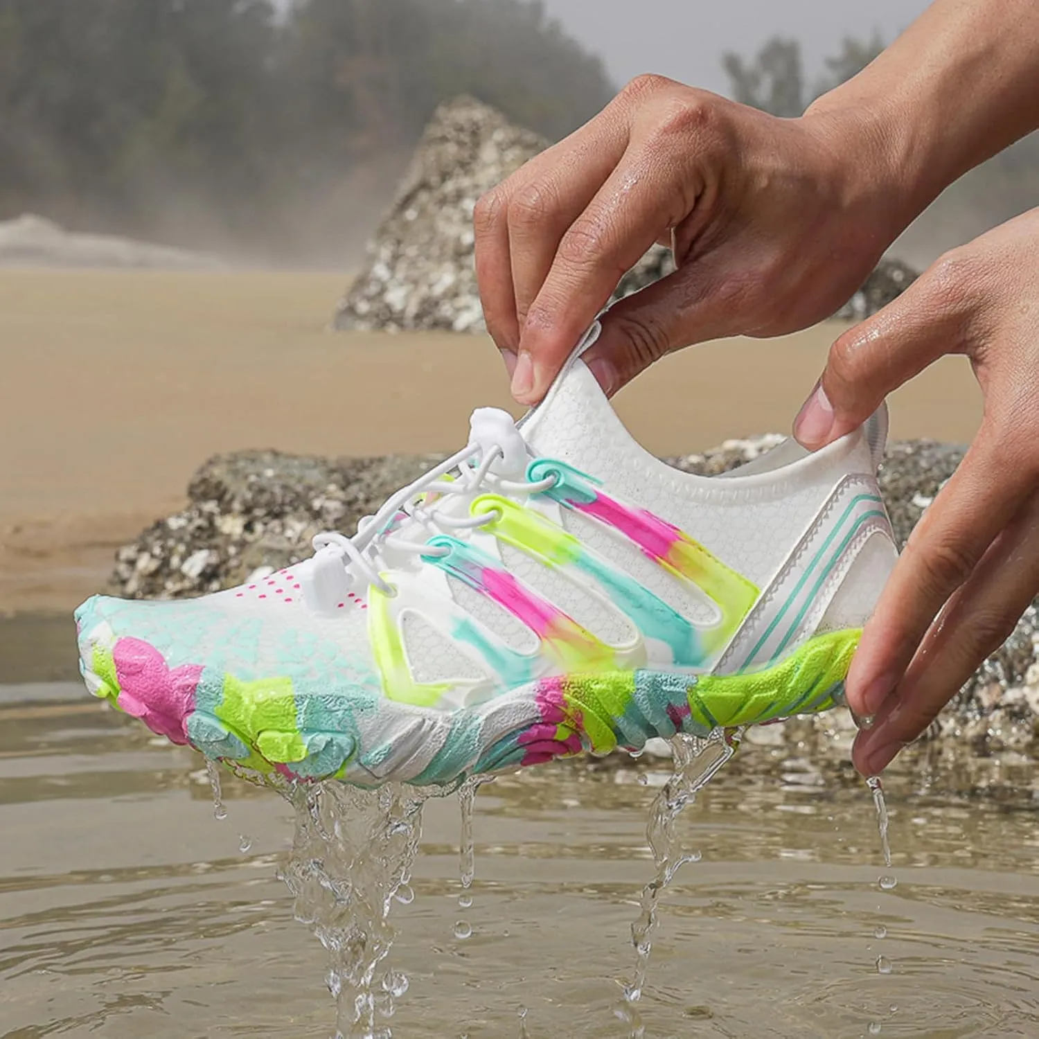 Hike Barefoot Shoes Womens Mens Water Hiking Footwear Healthy Wide Toe Box Non-Slip Outdoor Sports Quick Dry Swim Aqua Beach River Pool Grounding Grounded Soft Sneakers Shoe Diving Boating