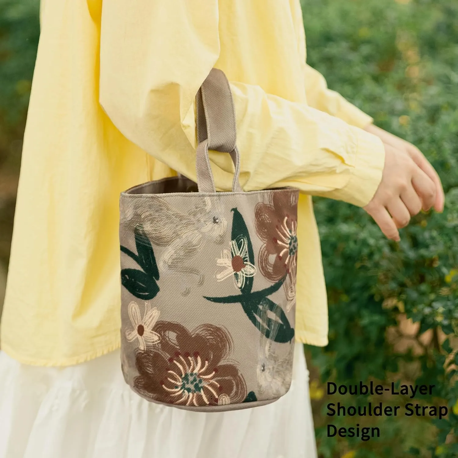 Hobo Shoulder Tote Bag Canvas Tote Handbags Bucket Bag Purses for Women Trendy Shoulder Bag Canvas Handbag