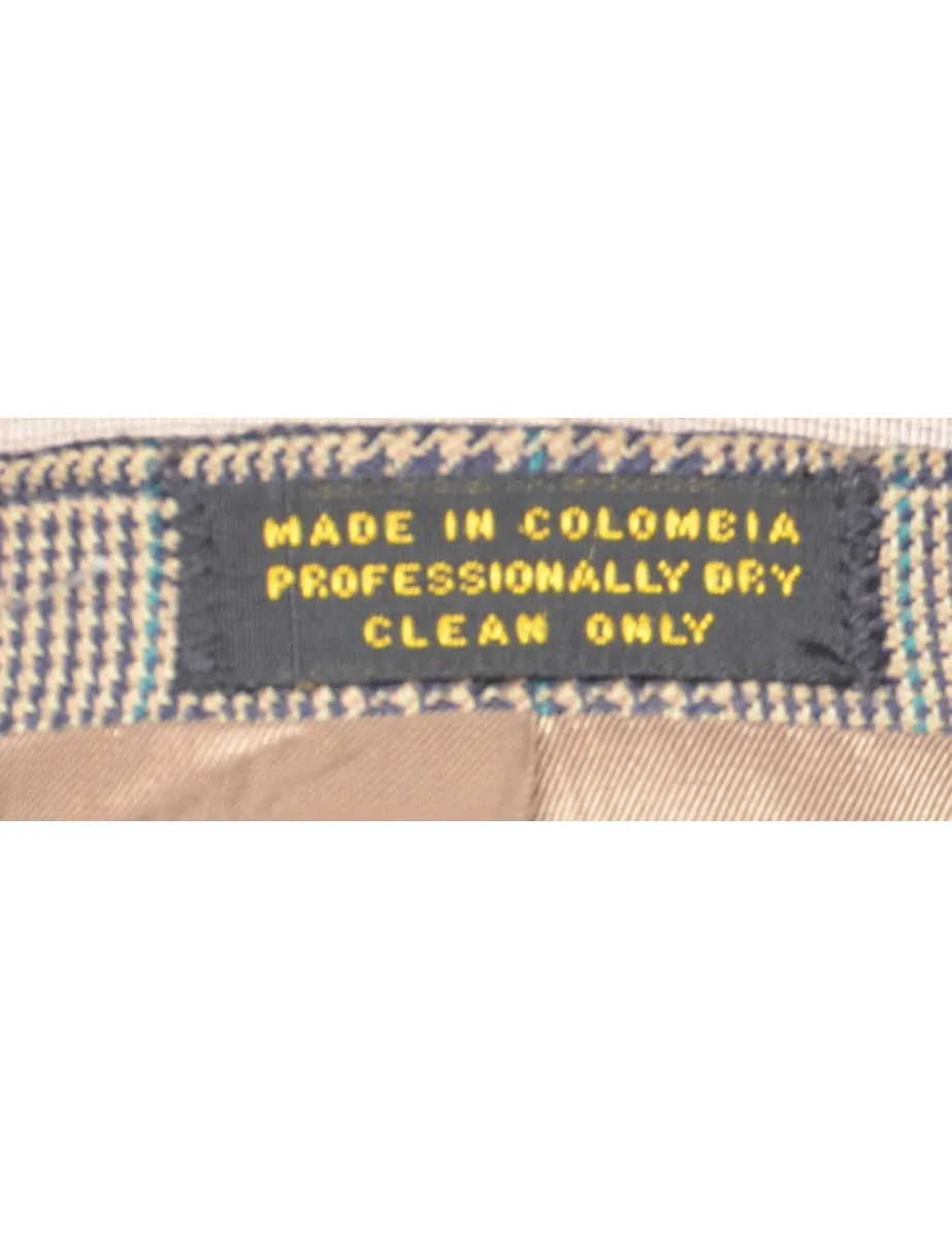 Holbrook Light Brown Dogtooth Blazer - M