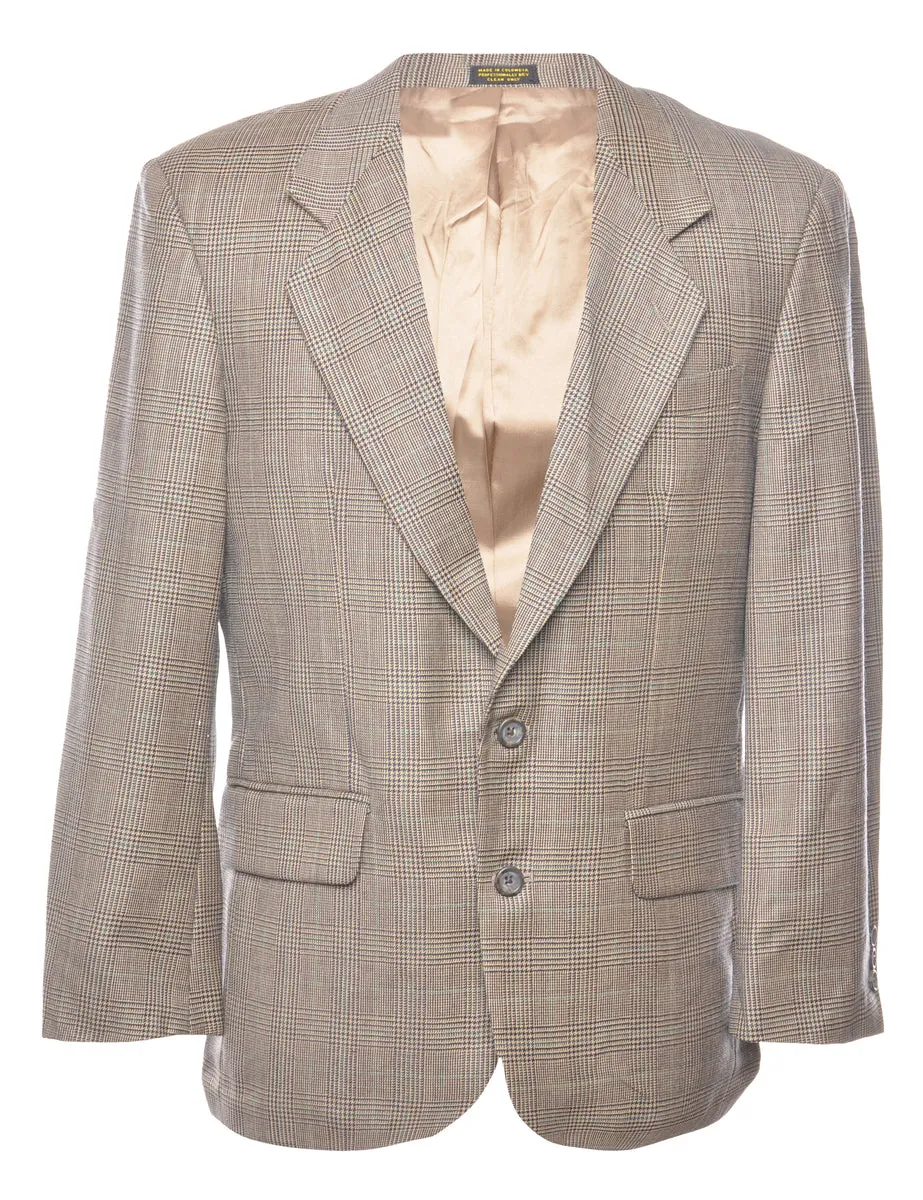 Holbrook Light Brown Dogtooth Blazer - M