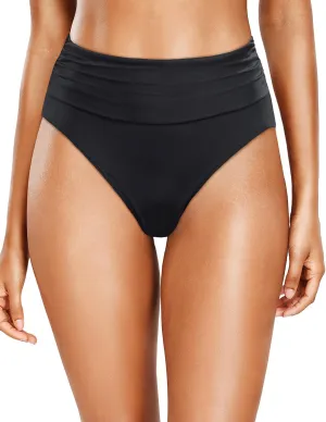 Holipick Women High Waisted Bikini Bottoms Tummy Control Swimsuit Bottoms Ruched Bathing Suit Swim Bottom High Cut