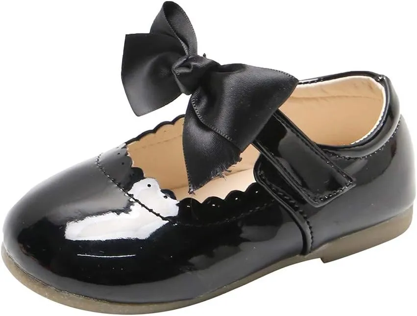 Infant Girls Wedding Dress Shoes Bow Ballet Princess Mary Jane lats First alker Sneaker Newborn Baptism Shoes