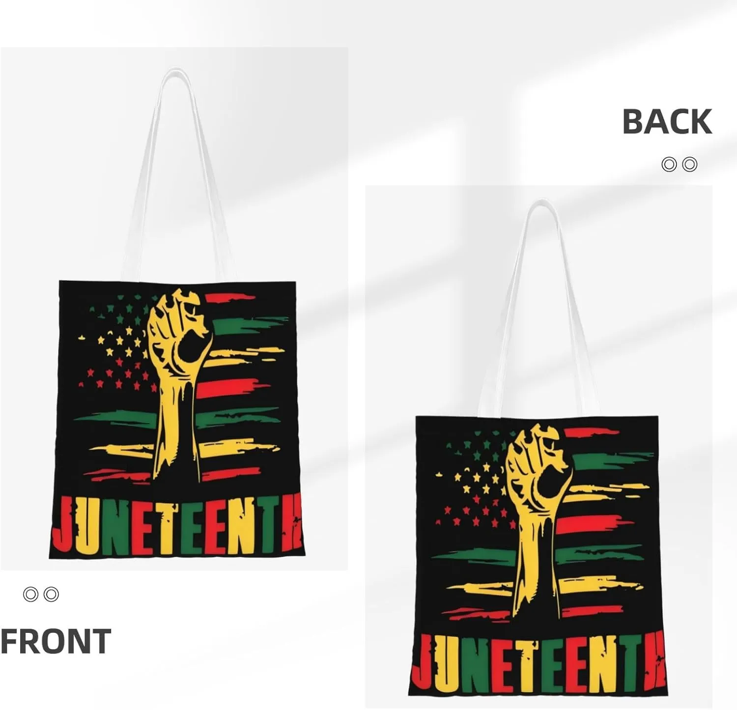 Juneteenth Black Month Lip Kiss Sunflower Tote Bag Reusable Shoulder Tote Bag For Women Lady Vacation, Shopping, Work