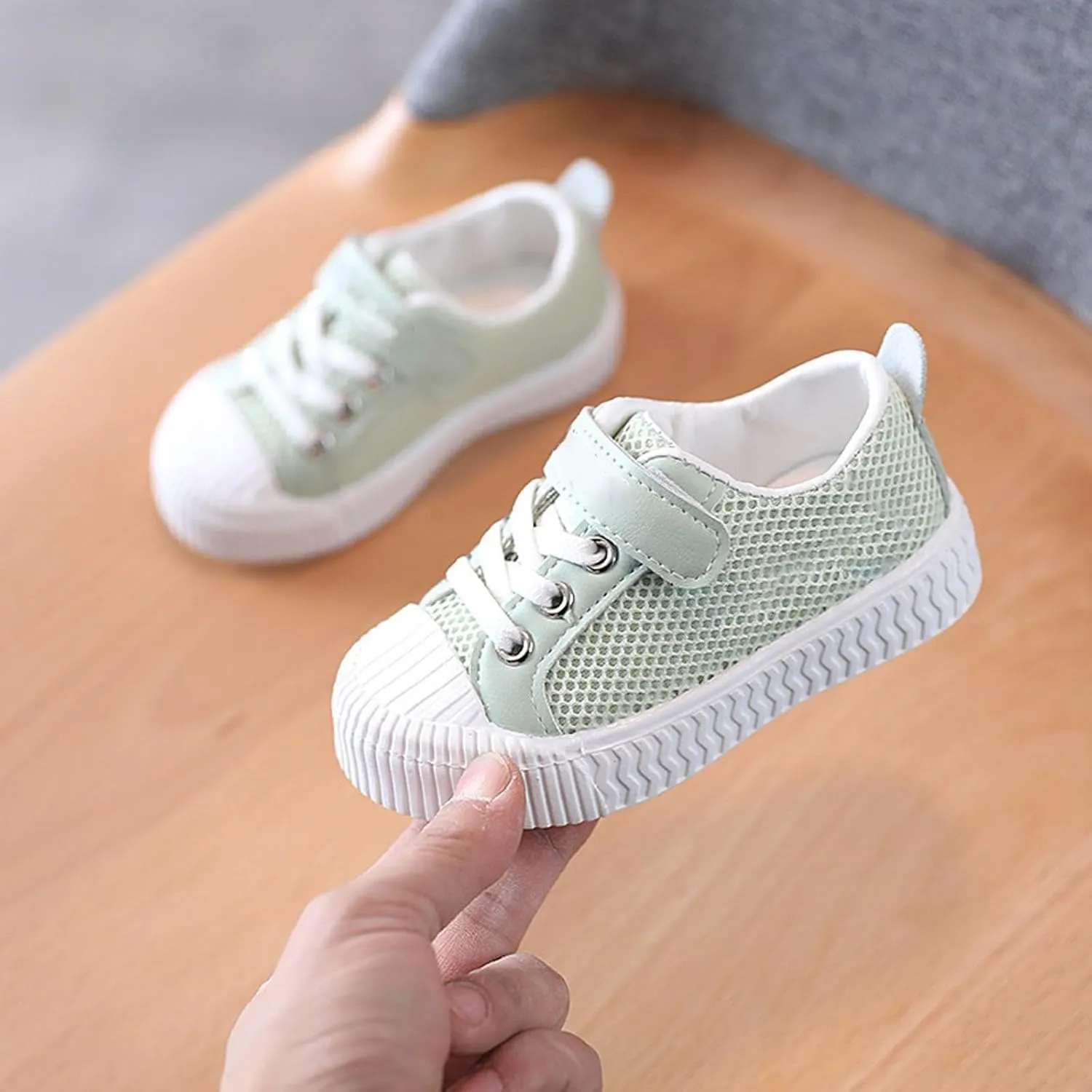 Kids Canvas Shoes Baby Boys Girls Low Top Canvas Slip On Sneakers Toddler Mesh Breathable Casual Shoes Lightweight