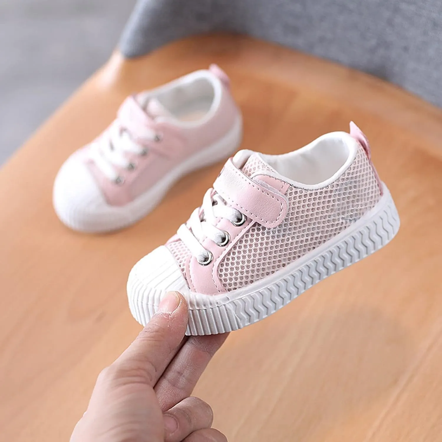 Kids Canvas Shoes Baby Boys Girls Low Top Canvas Slip On Sneakers Toddler Mesh Breathable Casual Shoes Lightweight