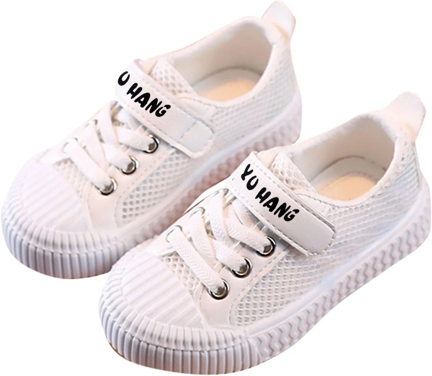 Kids Canvas Shoes Baby Boys Girls Low Top Canvas Slip On Sneakers Toddler Mesh Breathable Casual Shoes Lightweight