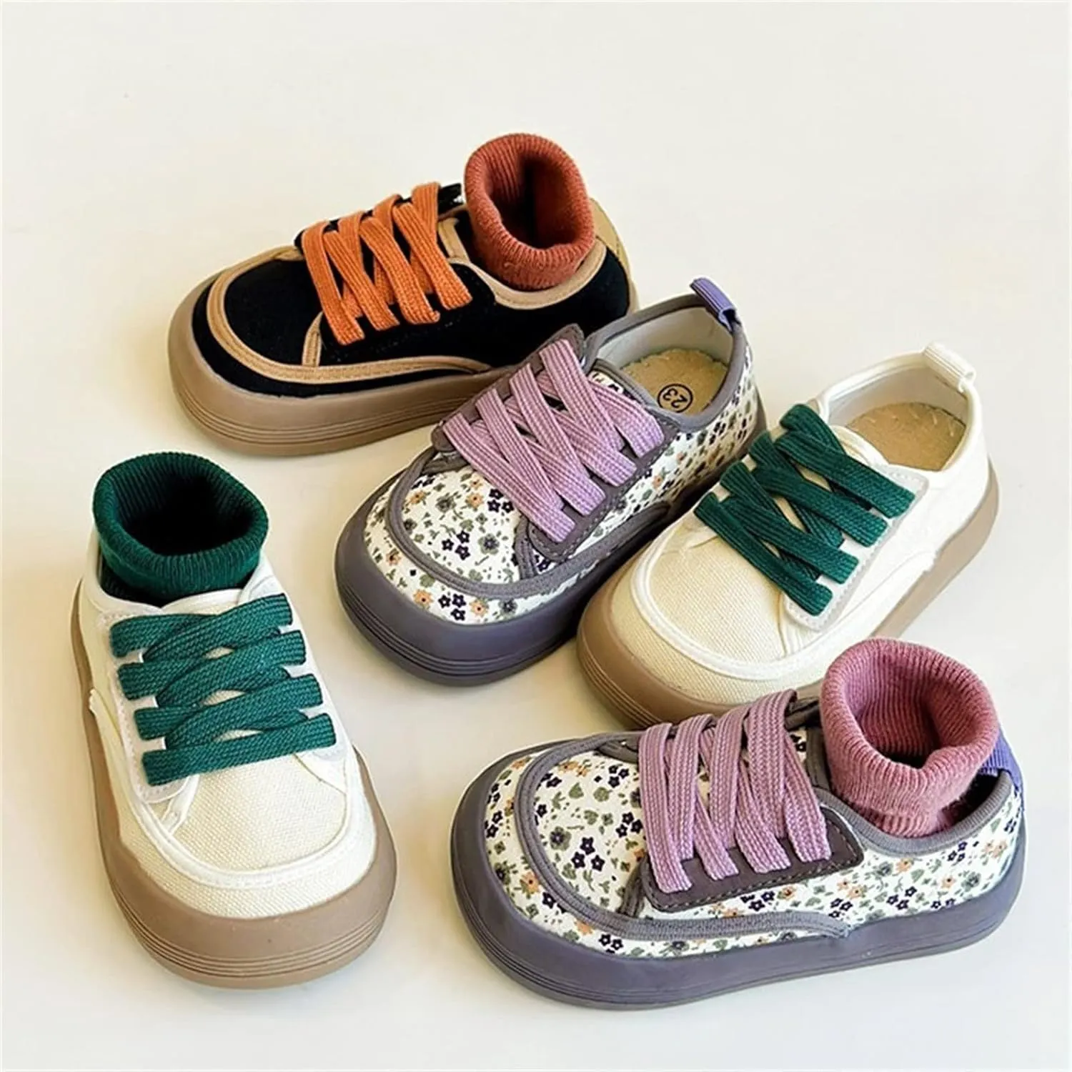 Kids Canvas Shoes Toddler Boys Girls Low Top Canvas Slip On Sneakers Infant Baby Boys Girls Casual Walking Shoes