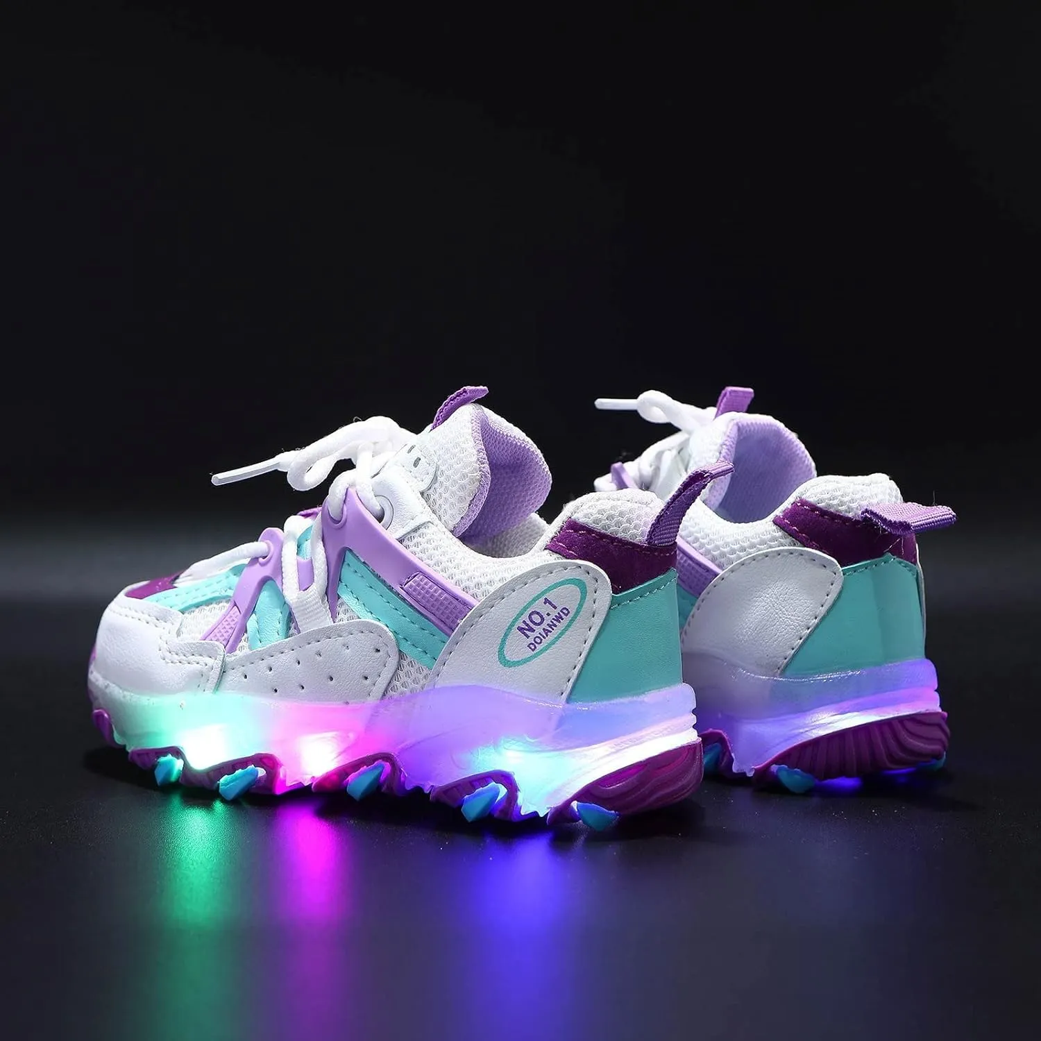 Kids Light Up Shoes Boys Girls Breathable Fashion Flashing Sneaker Athletic Running Shoe Toddler First Walking Sneaker