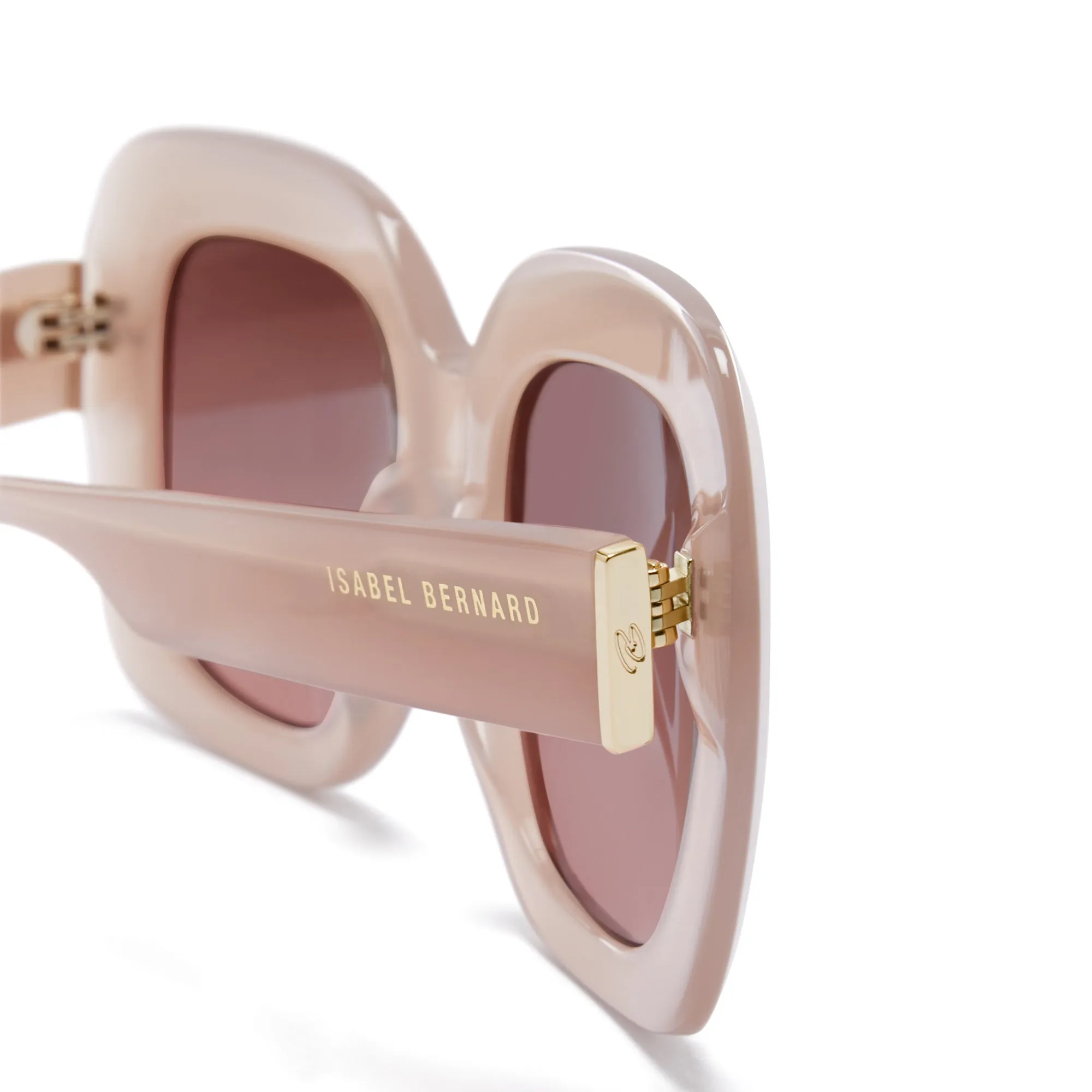 La Villette Rive soft pink square sunglasses