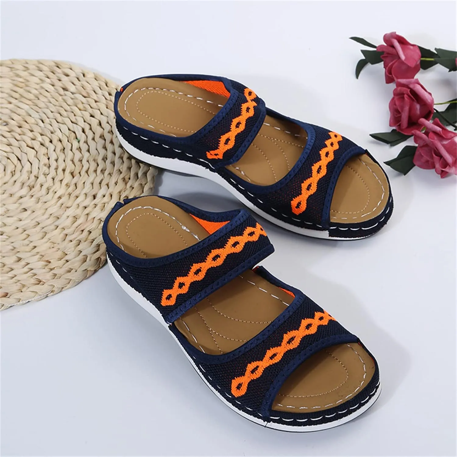 Ladmiple Dress Sandals For Women Orthotic Dressy Summer Arch Support Orthopedic Flip Flops Slides for Plantar Fasciitis