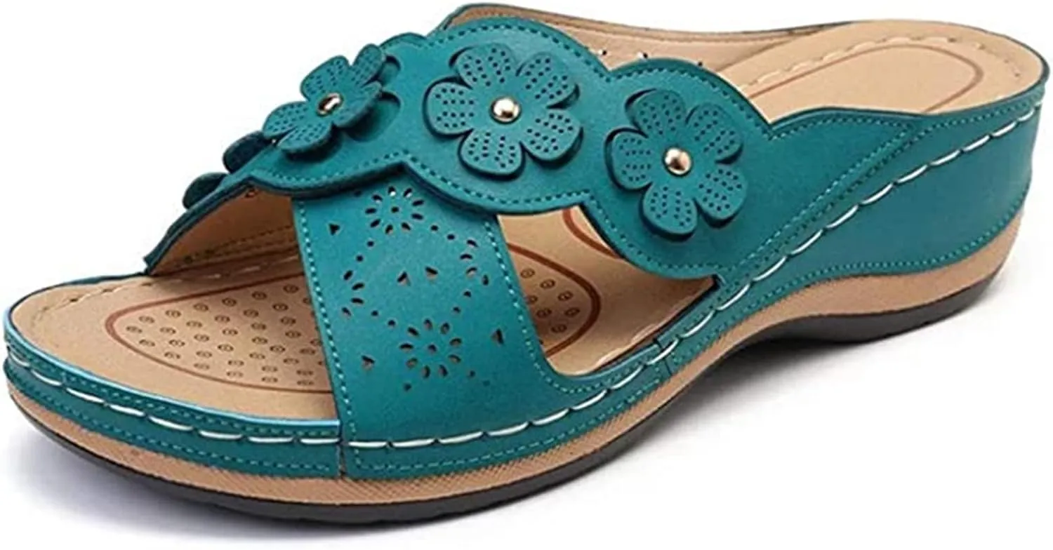 Ladmiple Orthopedic Sandals For Women Elegant Arch Support Flip Flops Dressy Summer Comfortable Walking Orthotic Slides