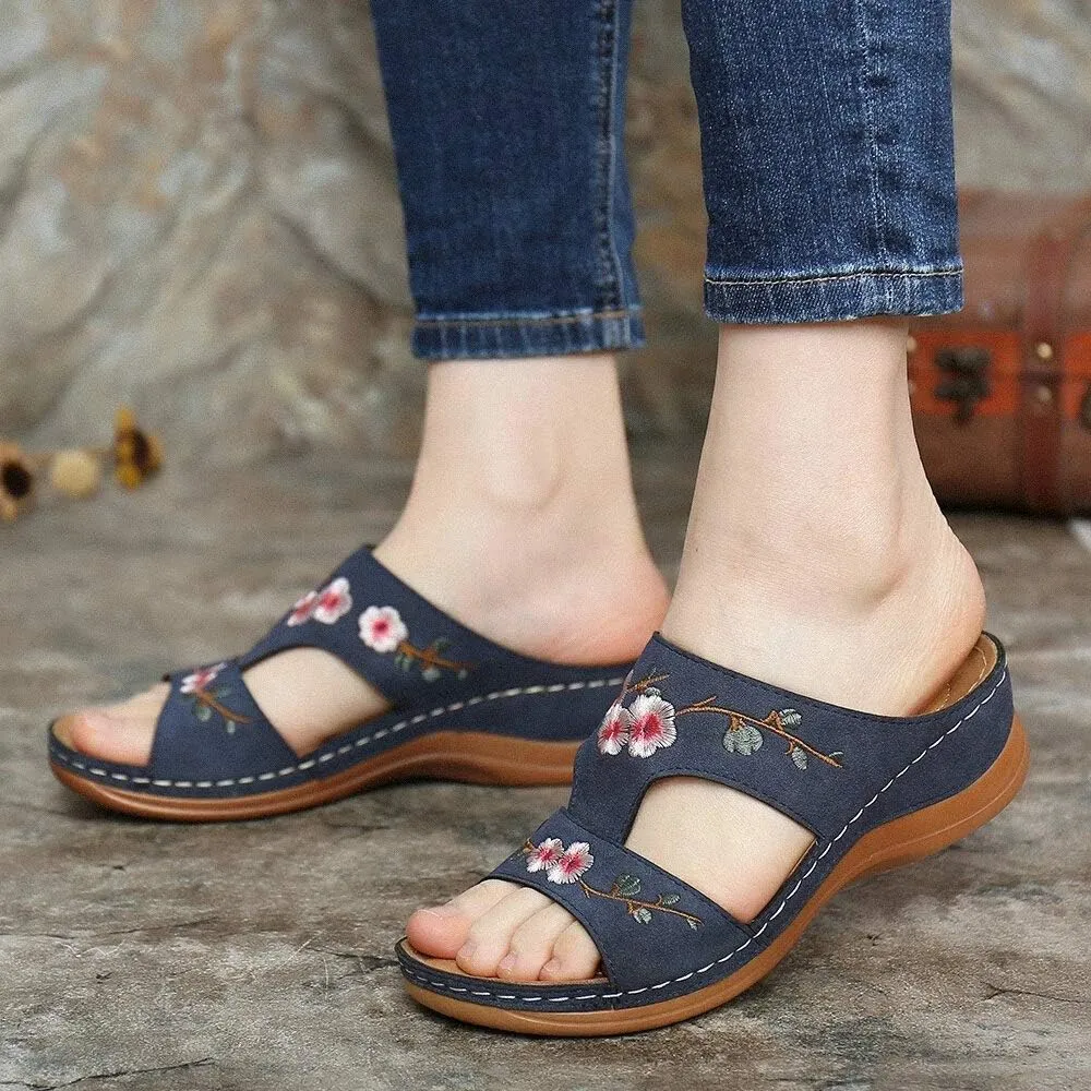 Ladmiple Orthopedic Sandals For Women Elegant Arch Support Slides Slippers Comfort Dressy Summer Orthotic Flip Flops