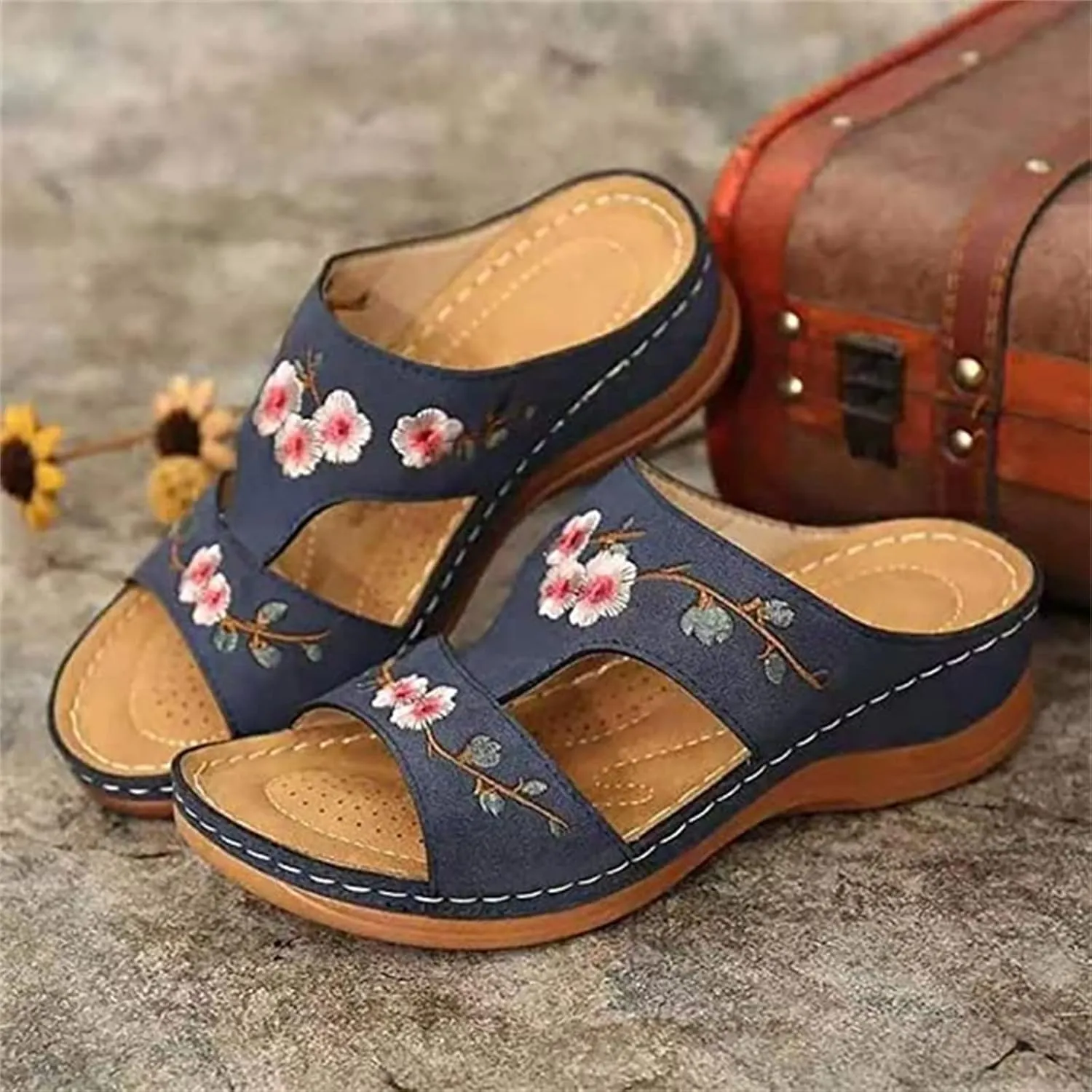 Ladmiple Orthopedic Sandals For Women Elegant Arch Support Slides Slippers Comfort Dressy Summer Orthotic Flip Flops