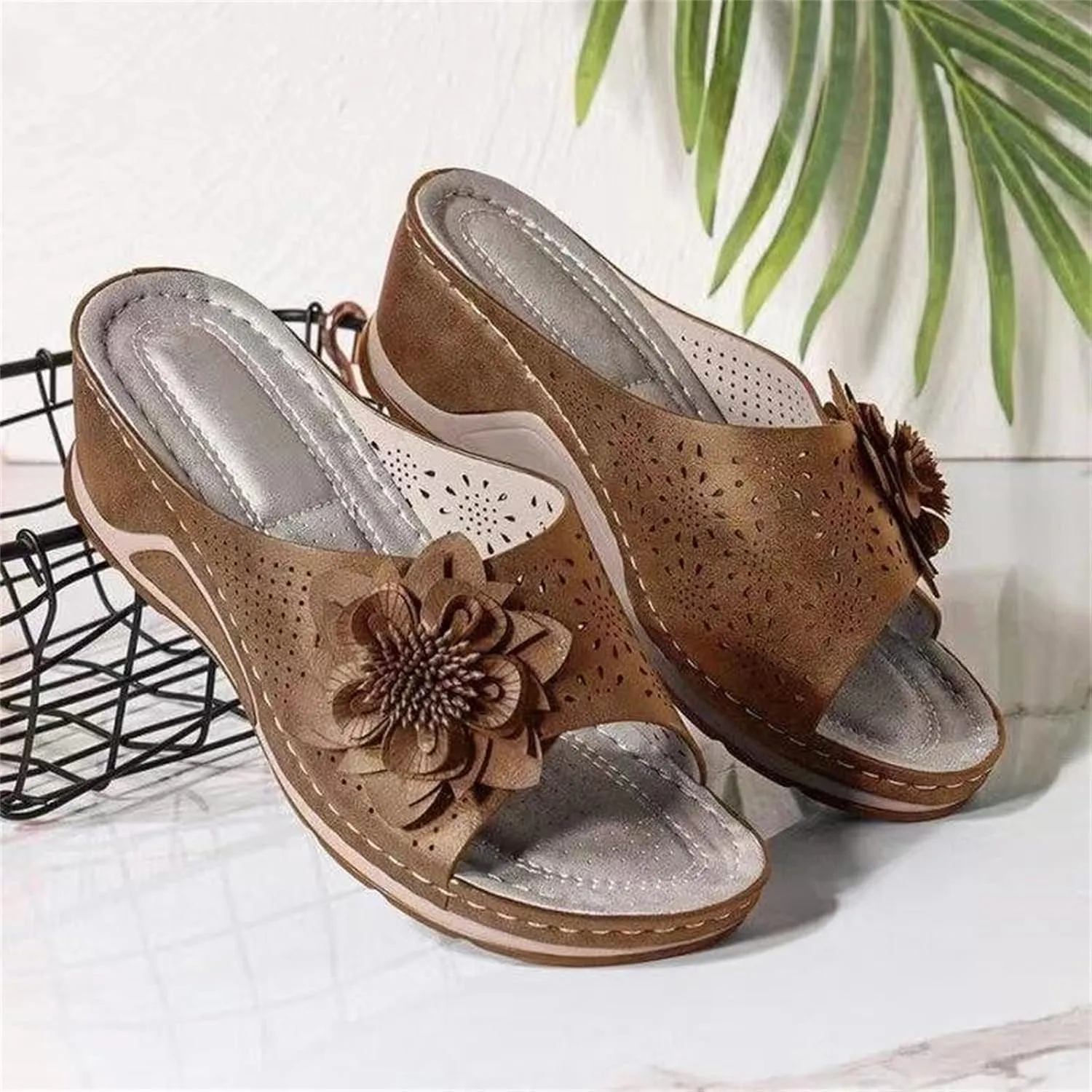 Ladmiple Orthotic Sandals For Women Cute Orthopedic Arch Support Flip Flops Dressy Comfortable Walking Slides Summer Shoes
