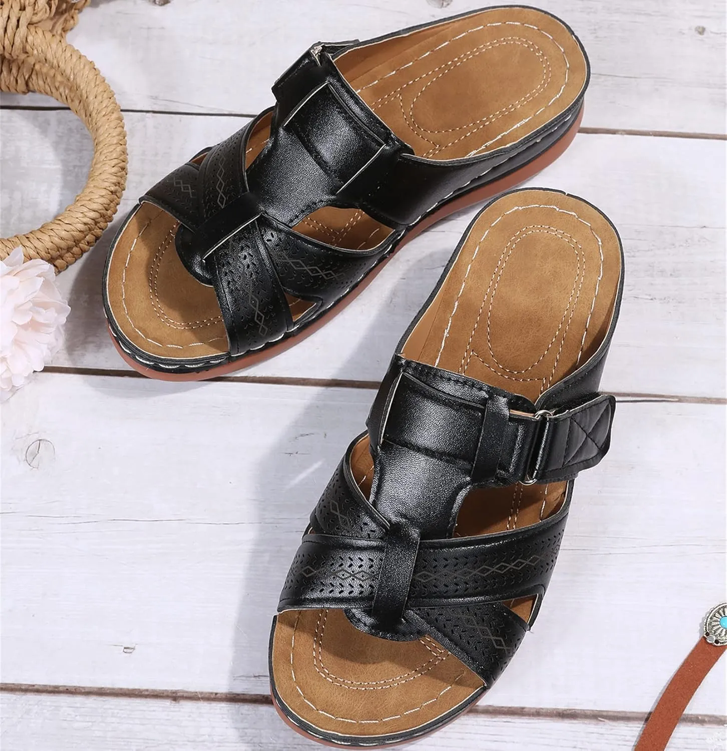 Ladmiple Orthotic Sandals For Women Plantar Fasciitis Comfortable Arch Support Dressy Summer Orthopedic Flip Flops Slides
