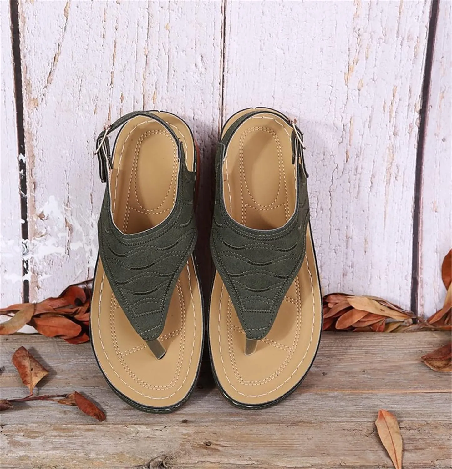 Ladmiple Orthotic Sandals For Women Wide Width Comfortable Arch Support Orthopedic Flip Flops Dressy Summer Walking Slides