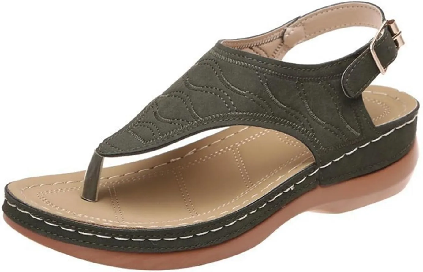 Ladmiple Orthotic Sandals For Women Wide Width Comfortable Arch Support Orthopedic Flip Flops Dressy Summer Walking Slides