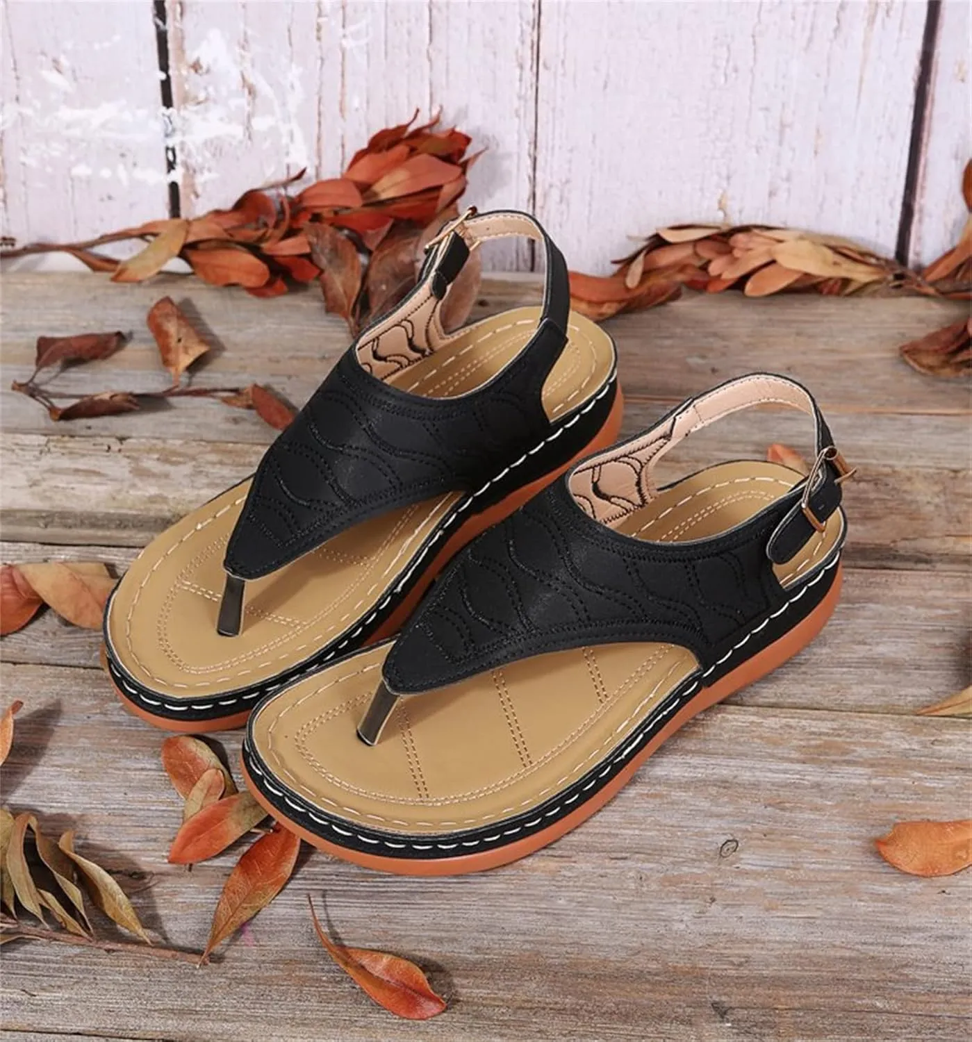 Ladmiple Orthotic Sandals For Women Wide Width Comfortable Arch Support Orthopedic Flip Flops Dressy Summer Walking Slides