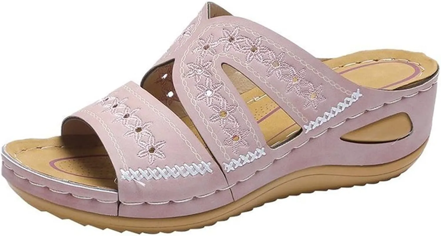 Ladmiple Sandals Women Dressy Summer Flat Walking Comfortable Arch Support Orthotic Flip Flops Cute Orthopedic Slides 2024