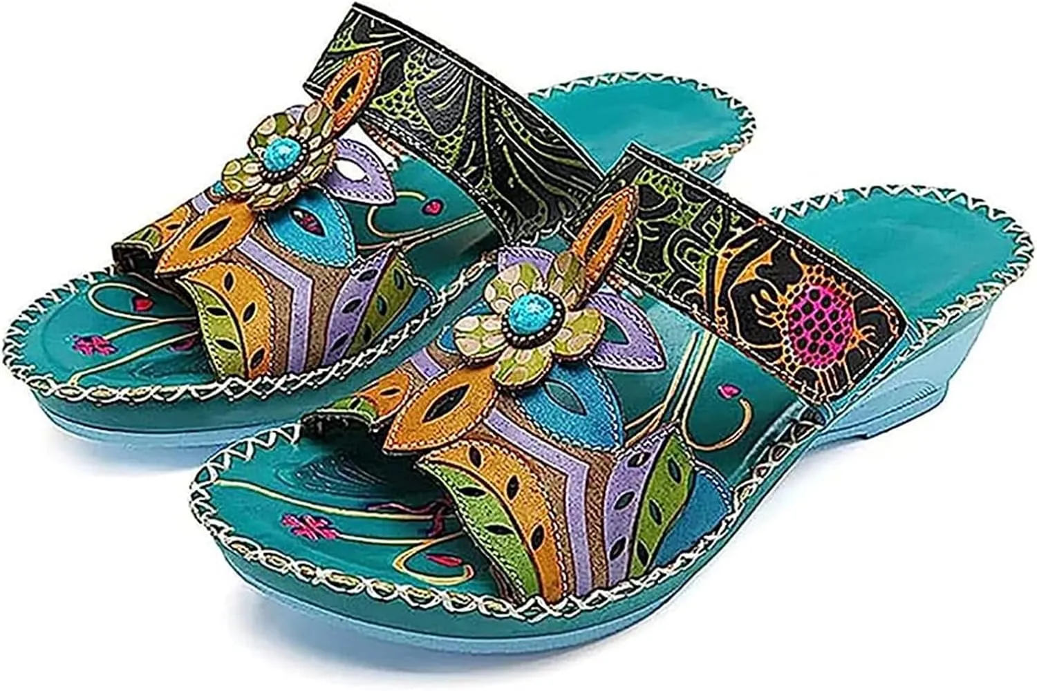 Ladmiple Sandals Women Wedge Low Heel Orthopedic Arch Support Flip Flops Dressy Summer Comfortable Walking Orthotic Slides