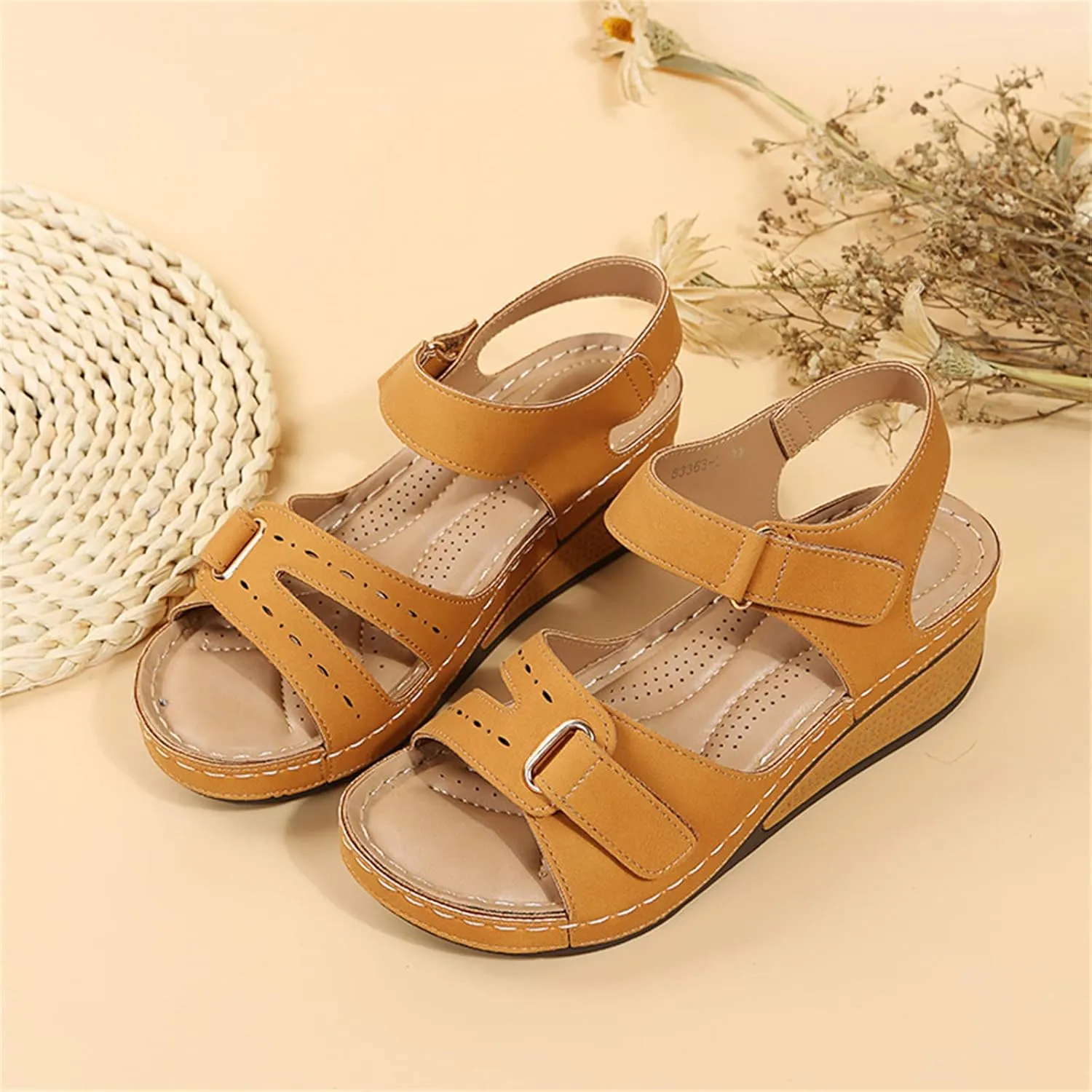 Ladmiple Women's Sandals Comfortable Dressy Orthopedic Arch Support Flip Flops Walking Orthotic Slides Summer Shoes 2024