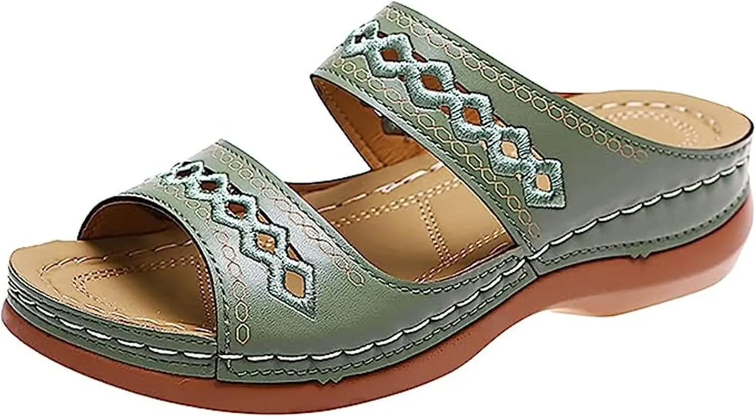 Ladmiple Womens Sandals Dressy Comfortable Arch Support Orthopedic Flip Flops Summer Casual Walking Orthotic Slides 2024