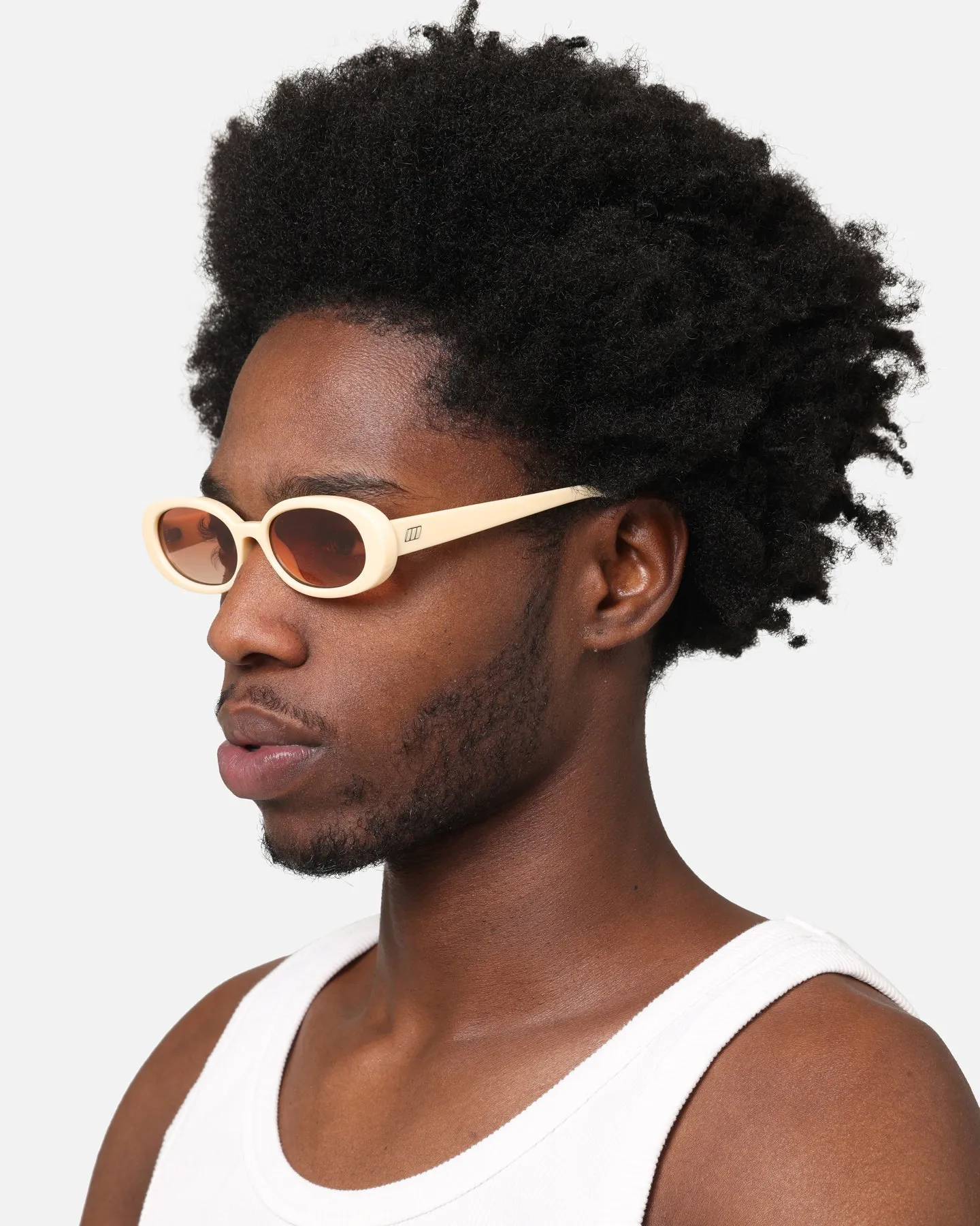 Le Specs Outta Love Sunglasses Ecru