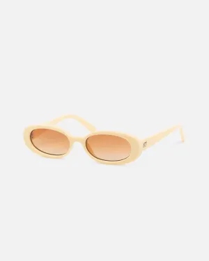 Le Specs Outta Love Sunglasses Ecru