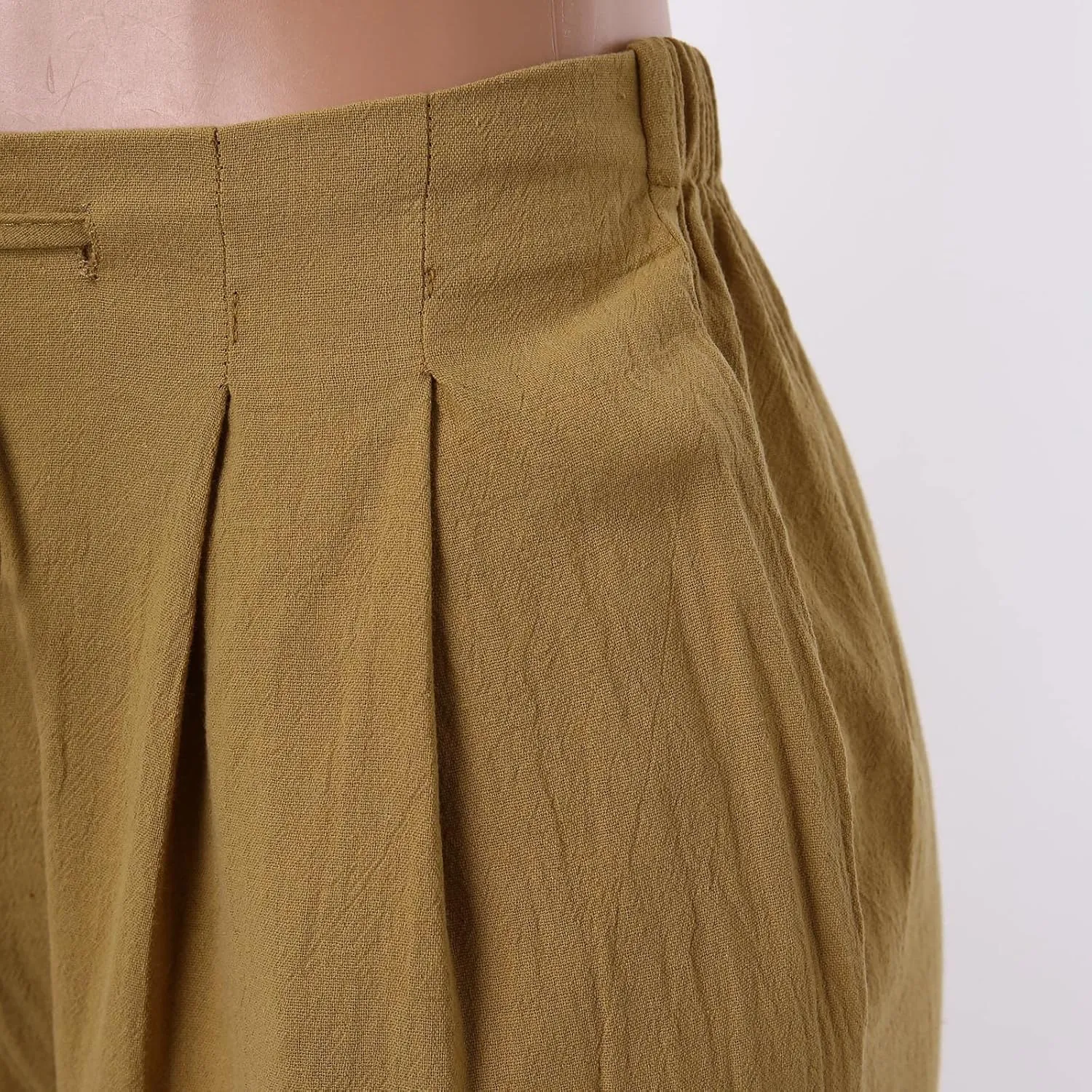 Linen Pants Women Summer Capris Casual High Waisted Drawstring Carpi Pants Loose Comfy Cropped Trousers Linen Pants