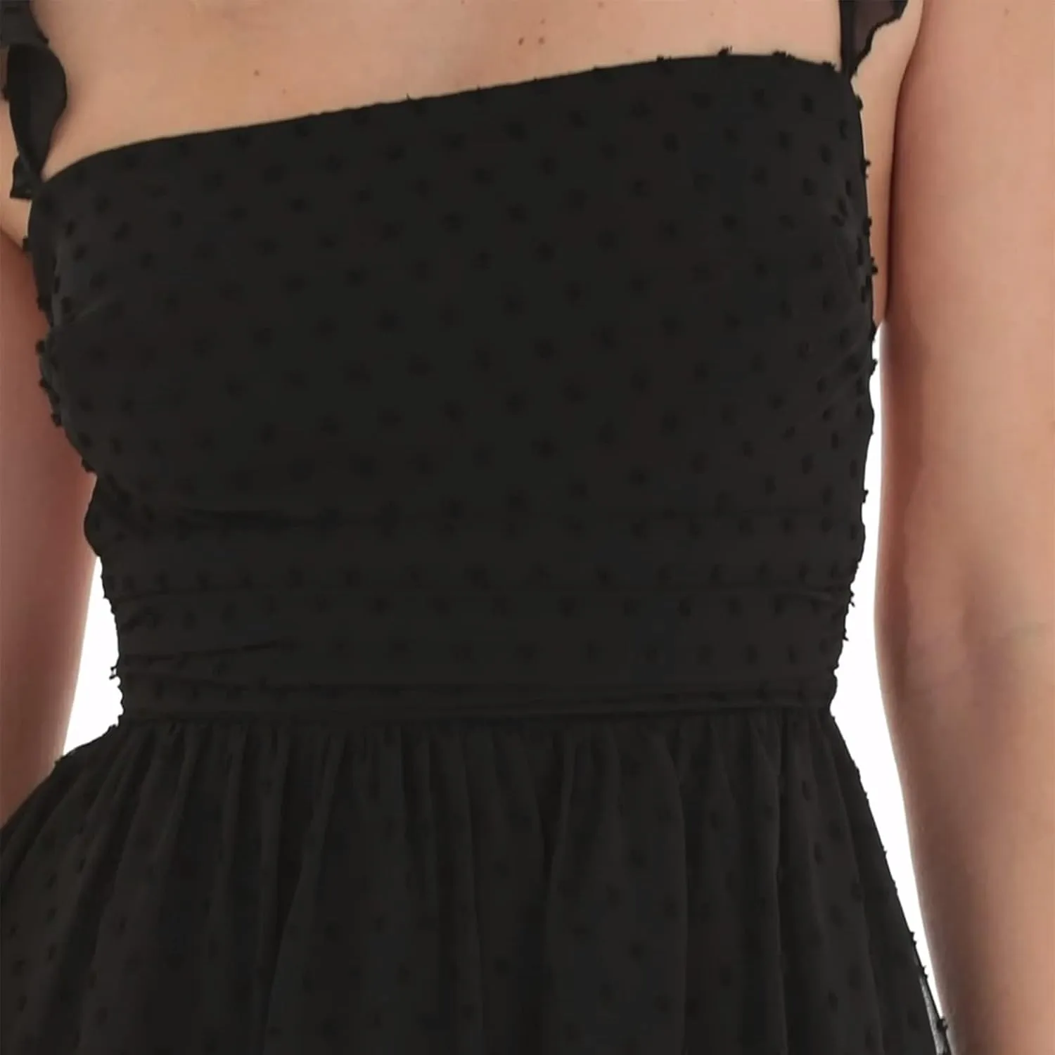 lisenraIn Ruffle Sleeve Dress for Women Y2K Flowy Mini Dress Beach Party Summer Sexy Short Backless Sundress