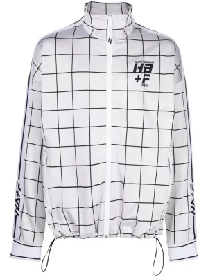 Logo-Print Checked Jacket