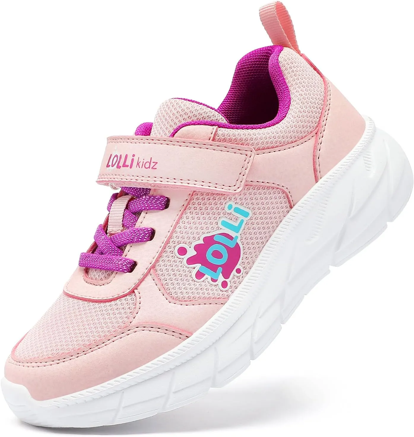 LOLLi kidz Kids Tennis Shoes for Boys and Girls Lightweight Breathable Athletic Great Grip Running Gym Sport Sneakers from