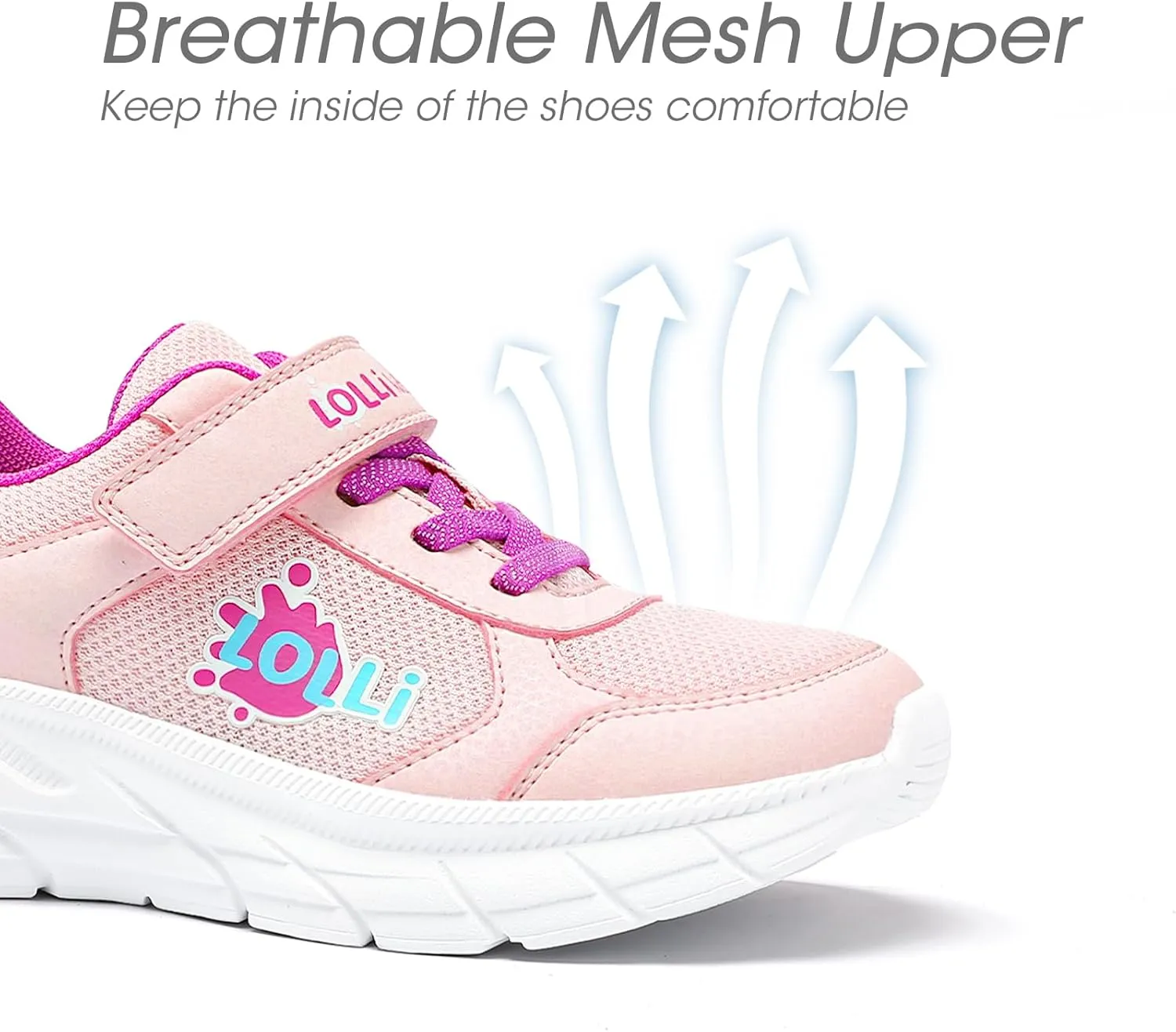 LOLLi kidz Kids Tennis Shoes for Boys and Girls Lightweight Breathable Athletic Great Grip Running Gym Sport Sneakers from