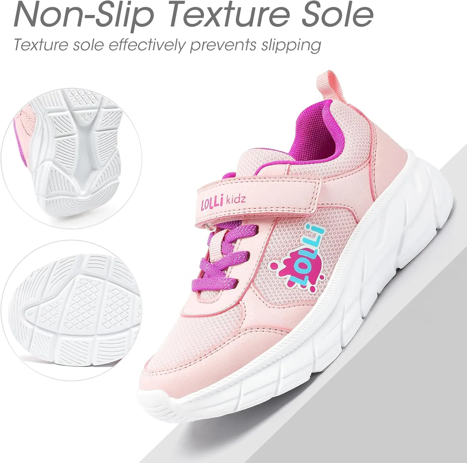 LOLLi kidz Kids Tennis Shoes for Boys and Girls Lightweight Breathable Athletic Great Grip Running Gym Sport Sneakers from