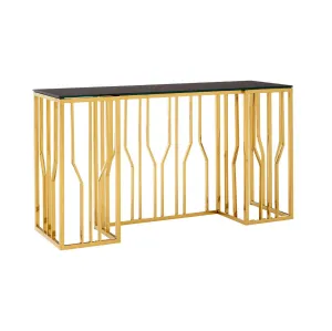 MARIGOLD Black Marble 120cm Console Table