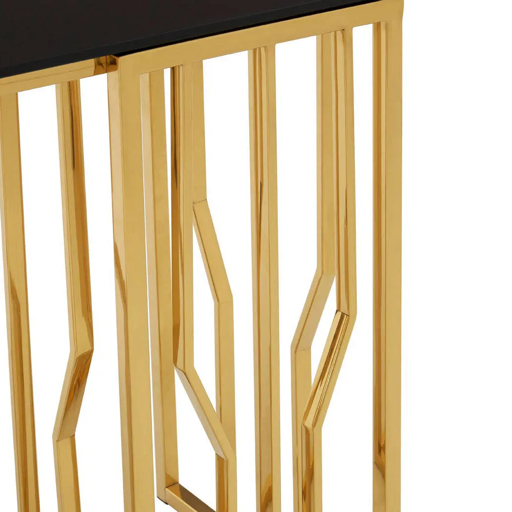 MARIGOLD Black Marble 120cm Console Table