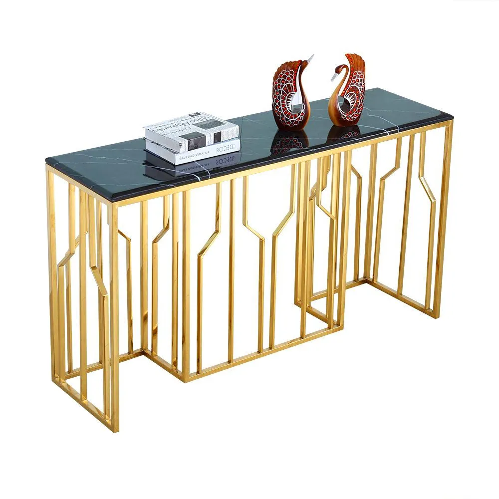 MARIGOLD Black Marble 120cm Console Table