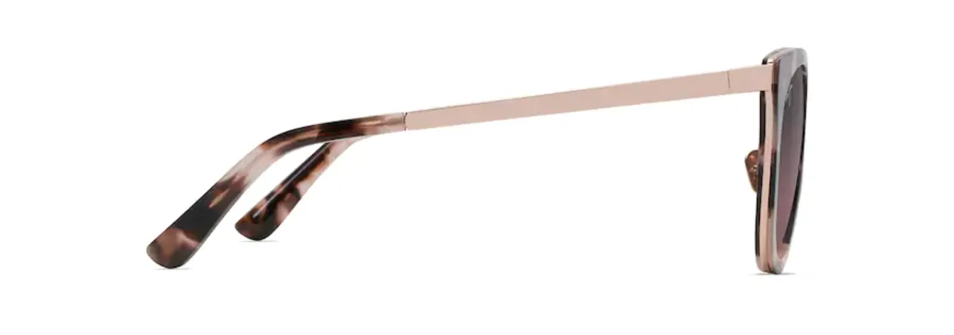 Maui Jim Wood Rose Pink Tortoise with Rose Gold Frame - Maui Rose Lens - Polarized Sunglasses