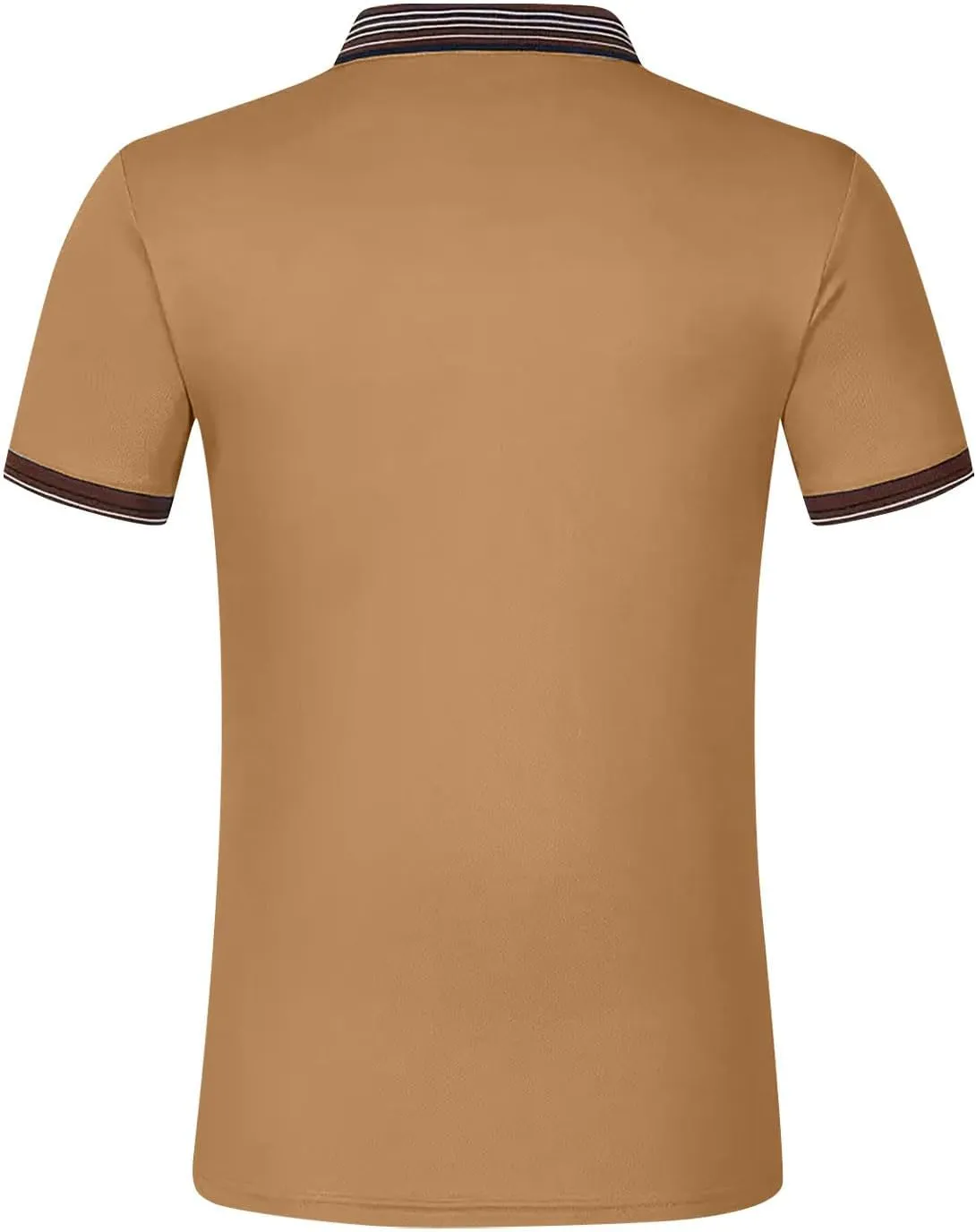 Mens Athletic Short Sleeve Polo Shirts 2025 Casual Golf Shirts Buttons Collared Solid T Shirts with Pocket