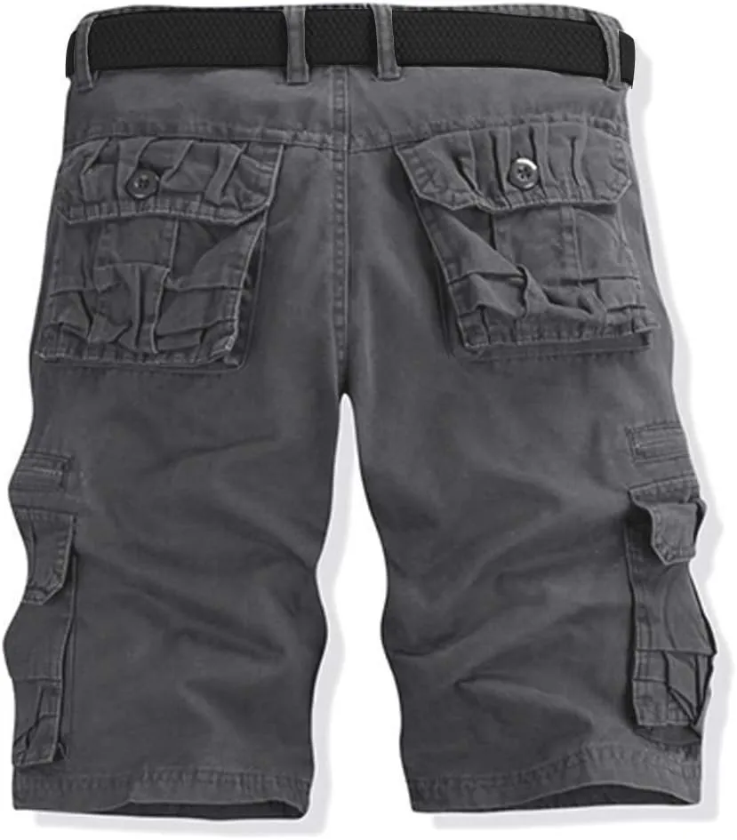 Men's Cargo Shorts Relaxed Fit, Cotton Twill Work Shorts, Outdoor Lightweight Casual Shorts for Men with Pockets
